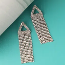 SOHI Gold Plated Contemporary Drop Earrings-21