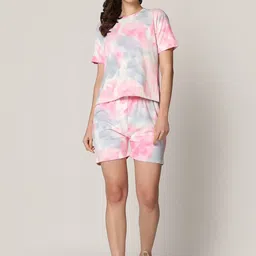 Xivir Tie and Dye Pure Cotton Night Suit-picture-45