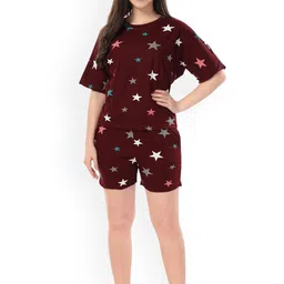 Xivir Geometric Printed Pure Cotton Night suit-image-40