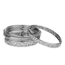 Toniq Classy Silver Plated Bangles Set for Women-image-80