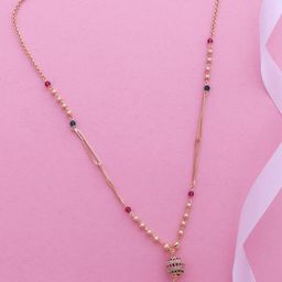 Ramdev Art Fashion Jwellery Gold-Plated Artificial Stones Mangalsutra-image-60