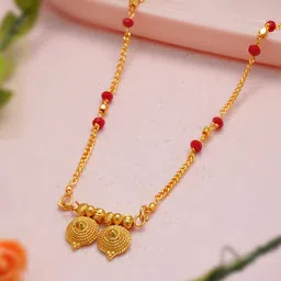 Ramdev Art Fashion Jwellery Gold-Plated Artificial Stones-Studded & Beaded Mangalsutra-picture-42