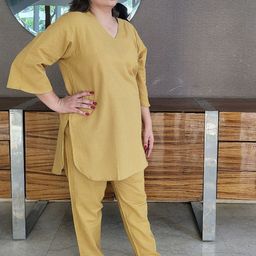 Freesia Array V Neck Pure Cotton Night suit image 4