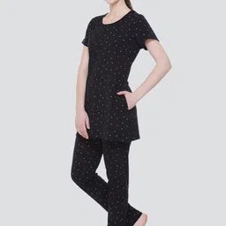 ELPIDA Conversational Printed Pure Cotton T-Shirt With Pyjamas image 2