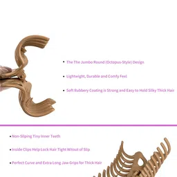 Xivir Set Of 3 Rectangular & Jambo Claw Clips image 5