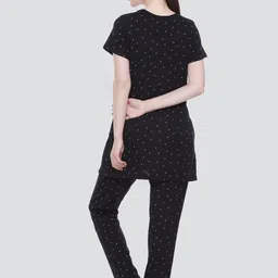 ELPIDA Conversational Printed Pure Cotton T-Shirt With Pyjamas image 3