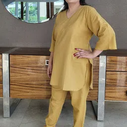 Freesia Array V Neck Pure Cotton Night suit image 3