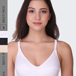 POOJA RAGENEE Pack Of 3 Full Coverage Bra bq2183c_3p_wh_sk_bl_28c-image-23