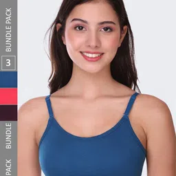 POOJA RAGENEE Pack Of 3 All Day Comfort Non Padded Full Coverage Cotton Workout Bra-48