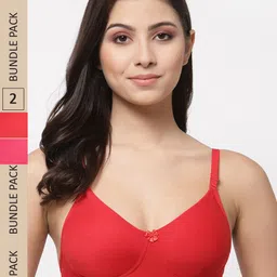 College Girl Women Pack of 2 Lightly Padded Non Wired Bra-image-28