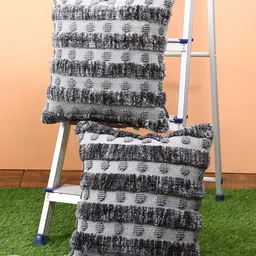 ROMEE Grey Set of 2 Square Cushion Covers image 1