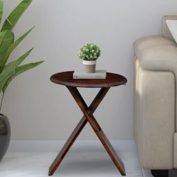 woodsworth from pepperfry Jungfrau Sheesham Wood Folding End Table In Scratch Resistant Provincial Teak Finish-picture-42