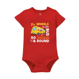 Zeezeezoo Infant Kids Elephant Rhyme Typography Printed Pure Cotton Bodysuit-image-74