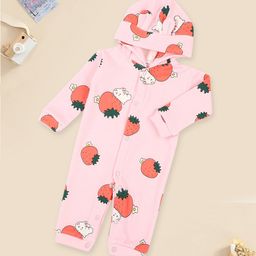 MeeMee Infants Printed Hooded Rompers-image-88