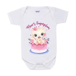 KNITROOT Infants White Bua's Sugarplum Printed Bodysuit-image-70