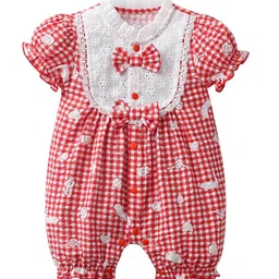 StyleCast x Revolte Infant Girls Checked Cotton Romper-image-52