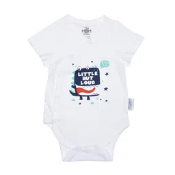 The Mom Store Kids White Printed Rompers-image-14