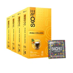 SKORE Men Set Of 4 Pina Calada Flavoured Condoms - 10 Pieces Each-1