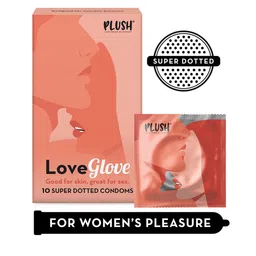 Plush LoveGlove Set of 10 Super Dotted Condoms-33