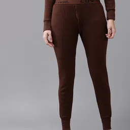 Lux Cottswool Women Pack Of 2 Brown Solid Cotton Thermal Bottoms-picture-22