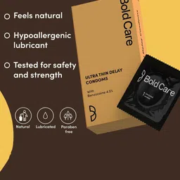 Bold Care Set Of 2 Ultra Thin Delay & Nano Thin Condoms - 10 Condom Each image 4