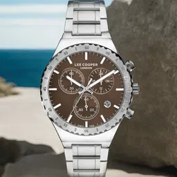Lee Cooper Men Stainless Steel Bracelet Style Analogue Chronograph Watch LC07853.340-12