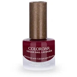 Colorbar 100% High Gloss Long Wear Vegan Nail Lacquer with Calcium & Biotin 8 ml - Mia Maroon 011-45