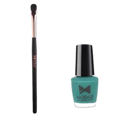 Moraze Combo Of Nail Paint 5ml & Eyeshadow Brush - Blue Lagoon-16