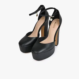 ALDO Ankle Loop Round Toe Platform Heels-image-42