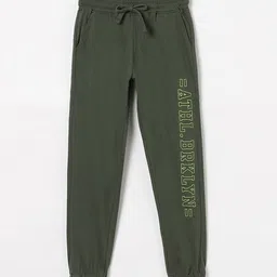 Fame Forever by Lifestyle Boys Typography Printed Pure Cotton Mid-Rise Joggers-image-28