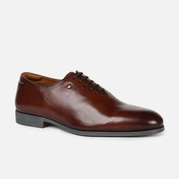 Louis Philippe Men Textured Leather Comfort Insole Oxfords Shoes-image-67