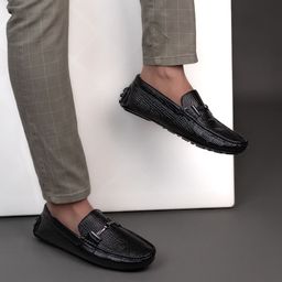 Styli Men Genuine Leather Boat Shape Slip On Loafers-image-36