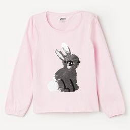 Fame Forever by Lifestyle Girls Pink Embellished Puff Sleeves Cotton T-shirt-image-41