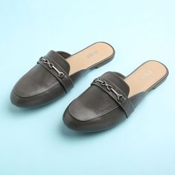Ginger by Lifestyle Women Grey Mules Flats-picture-19