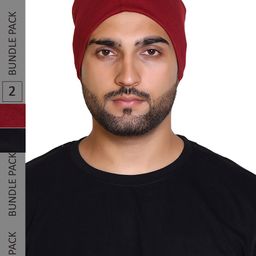 Gajraj Unisex Pack Of 2 Cotton Slouchy Beanies-11
