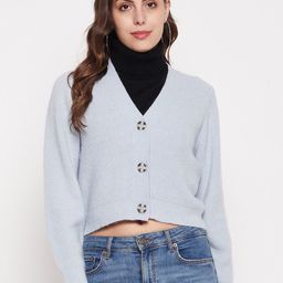 Madame  V-Neck Long Sleeves Acrylic Cardigan-image-45