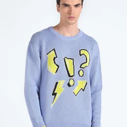 Flying Machine Graphic Printed Pure Cotton Pullover-picture-32