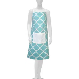Texstylers Blue Printed Cotton Kitchen Apron-54