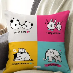 Indigifts Mom and Me Text Printed Cushion-2
