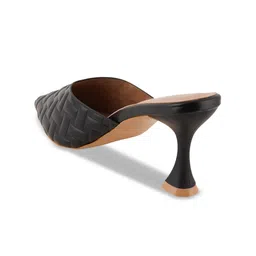 Bella Rosa Textured Pointed Toe Block Heels image 4