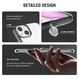 DailyObjects Transparent & White Printed Stride 2.0 Case Cover For iPhone 13 Mini image 3