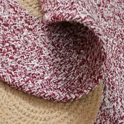 Homefab India Set Of 6 Maroon & Beige Printed Cotton Table Placemats image 4