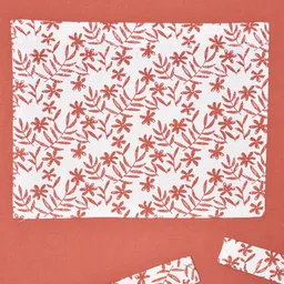 BLANC9  Rust & White Printed Pure Cotton Aprons image 2