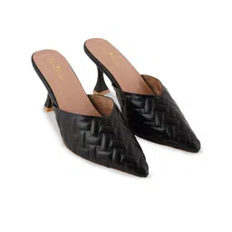 Bella Rosa Textured Pointed Toe Block Heels image 5