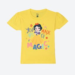 YK Disney Girls Disney Princess Printed Pure Cotton T-shirt-image-98