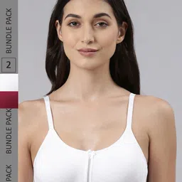 Dollar Missy Pack of 2 Women Cotton Wire-Free Full Coverage Bra DES-1051-R3-WHT-CER-PO2-picture-26