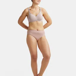 Jockey Wirefree Non Padded Cotton Full Coverage Plus Size Bra with Side Panel Support-ES24 image 3