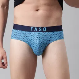FASO Printed Mid-Rise Cotton Basic Briefs FS2004-SQ-SKYBLUE-image-52