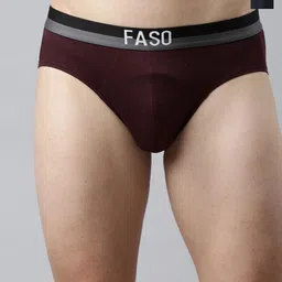 FASO Pack Of 2 Mid-Rise Cotton Basic Briefs K203-SQ-PO2-BLUENIGHTS-PURPLE-picture-56
