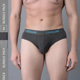 Dollar Bigboss Men Pack Of 2 Anti-Odour Assorted Cotton Basic Briefs MBBR-02-ACVA-PO2-CO3-picture-4